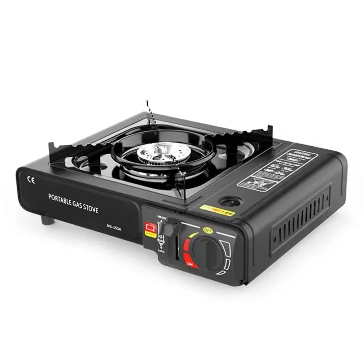 PORCHEDDU Cocina de gas Ideal para Cocinar en el camping Compatible con cartucho o bombona Con Red a prueba de viento y estuche de Transporte. - 1
