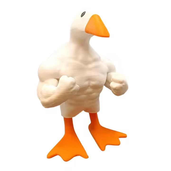 Porta Llaves De Ganso Magnético Con Estatua De Pato Musculoso Organizador De Herramientas De Mesa Juguete Divertido Regalo De Despedida Para El Hogar - 1