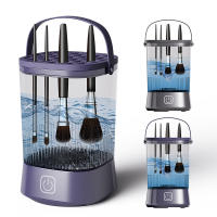 Limpieza y secador de cepillos de maquillaje eléctrico recargable por USB, herramienta de limpieza de cepillos de cosméticos portátil de plástico con función de lavado automático y secado rápido, inodoro - BC10，san valentin regalos mujer - details 2
