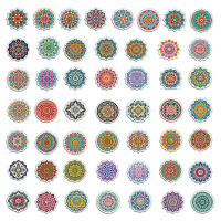 50PCS Pegatinas De Mandala Florales Resistentes Al Agua Para Decoración De Portátil Patineta Y Equipaje Tamaño 3-6cm Cada Pieza - details 2