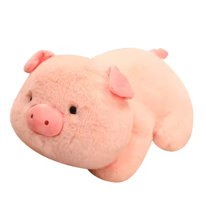 Muñeco De Peluche De Cerdo Divertido 25cm/9.84in Almohada De Cerdo Cartoon Para Decoración De Habitación Regalo De Cumpleaños Para Niñas Relleno De Algodón PP - 1