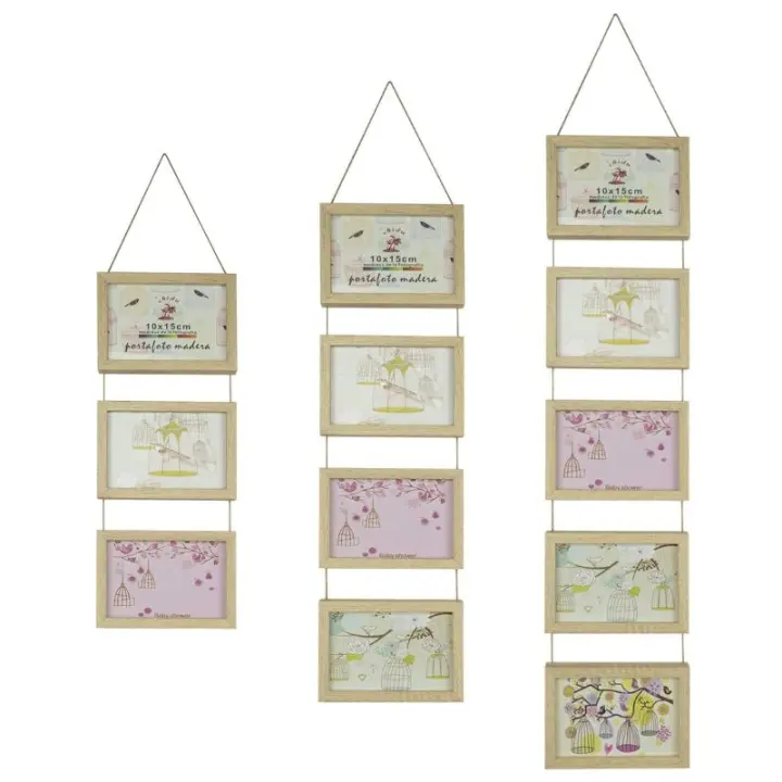 Marco de Madera para Pared Portafotos Vintage para Colgar Marcos de Foto Decorativo - 1