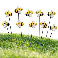 10 Piezas De Palos De Jardín Decorativos Abeja Jardín Pila De Macetas Jardín Paisaje Impermeables Ornamentos Para Camino Exteriores Y Interiores Miniaturas De Flores - details 2