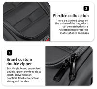 Bolsa De Espejo Para Motocicleta Impermeable De Gran Capacidad Negro Estuche Rígido De Almacenamiento Para Carreras Y Viajes - details 6