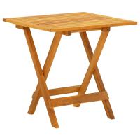vidaXL Silla de jardín con reposapiés y mesa madera acacia y textilene Sillas de Exterior Ideal para jardín, playa, piscina, terraza Tumbona Piscina Tumbonas Playa Tumbonas Jardín Exterior - details 4