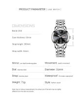 Reloj De Mujer LIGE Lujo Moda Cuarzo Acero Inoxidable Resistente Al Agua Con Calendario Pantalla Romana Reloj Casual Para Mujeres - details 3