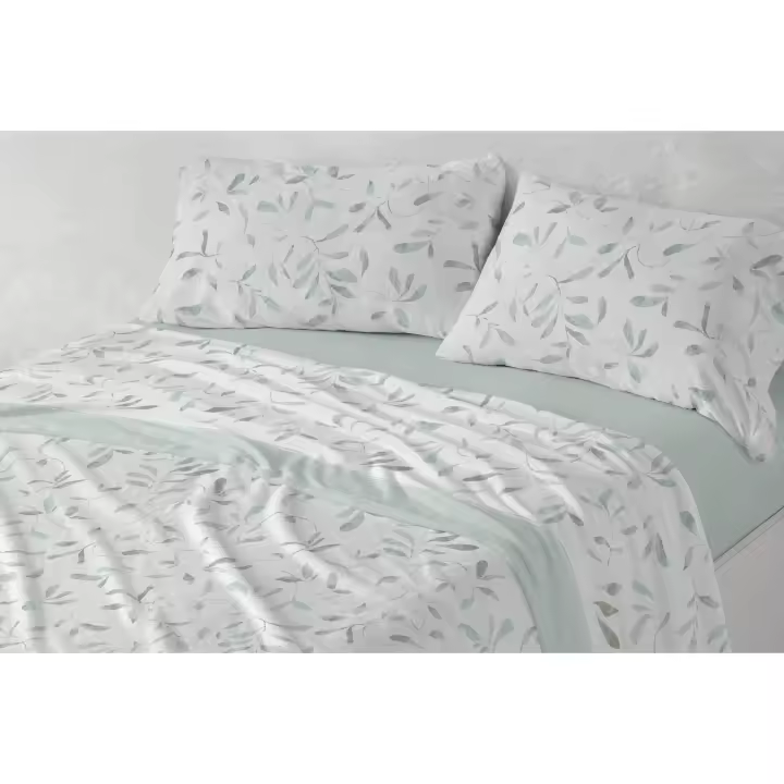 Juego de sábanas Coralina 987 Verde Burrito Blanco - 1