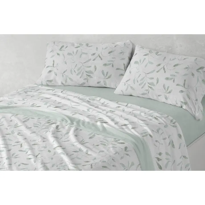 Juego de sábanas Coralina 987 Verde Burrito Blanco - 1