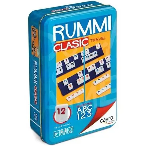 Cayro Rummiclassic - Juego de Mesa de Viaje en Caja de Metal Compacta y Portátil - 1