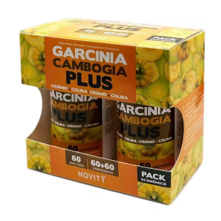 NOVITY - GARCINIA CAMBOGIA PLUS DE 60 + 60 COMPRIMIDOS - 1