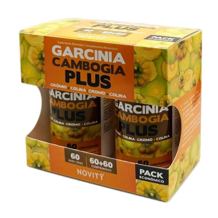 NOVITY - GARCINIA CAMBOGIA PLUS DE 60 + 60 COMPRIMIDOS - 1