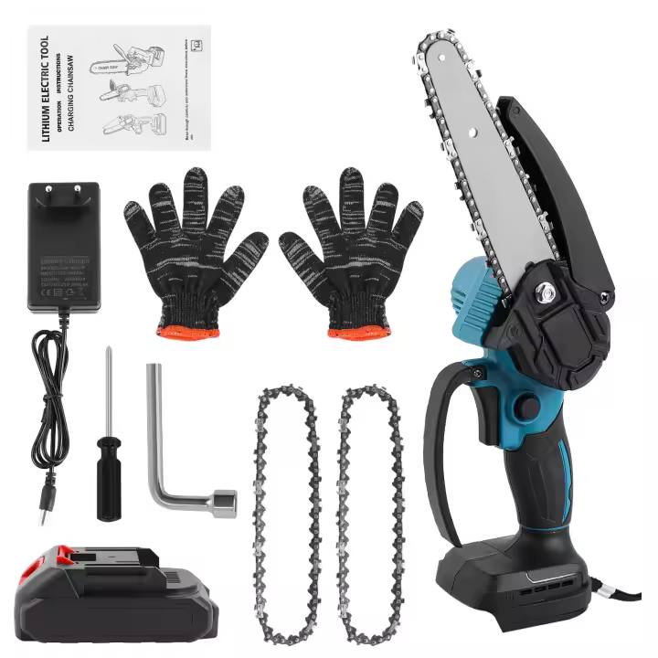 Mini Chainsaw Woodworking with Small Handheld Electric 6-inch Logging Sawzall Mini Portable Chainsaw Electric tools for Makita Battery - 1