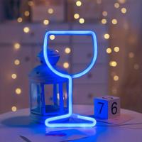 Lámpara De Pared LED Neón Con Luz De Vino paraGirls Habitación Club Boda Cumpleaños Fiesta Decoración De La Sala De Estar Alimentada Por USB O Batería - details 7