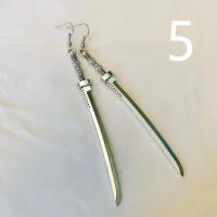 Pendientes Colgantes De Espada Gótica Para Mujer Joyería De Halloween Clásica Y Mística Regalo Elegante Con Doble Hoja Y Anillo - details 16