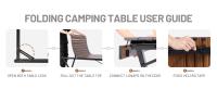 Mesa Plegable Portatil Camping Altura Ajustable Mesa Enrollable de Aluminio Ligera para 4-6 Personas, para Acampar, Picnic, Barbacoa, Patio, Fiesta - details 2