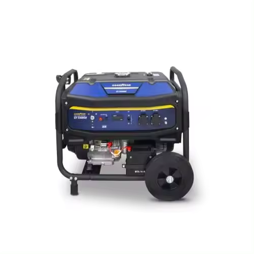 Generador Eléctrico de Gasolina de 5.000W de Potencia Nominal. Tensión de 230V. Toma Doble Enchufe. Arranque Eléctrico-Manual. AVR. Depósito de 30L. - 1