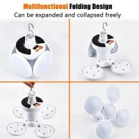 Lámpara De Camping Solar Impermeable Con Luz De Fútbol Y USB Recargable Bombilla LED Plegable Para Emergencias Lámpara De Pesca Ideal Para Tienda De Campaña Jardín Hogar Coche Fiesta - details 4