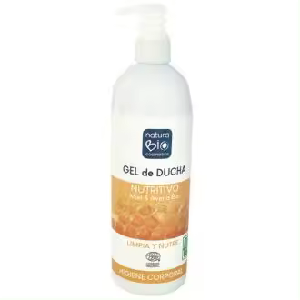 GEL DE DUCHA NUTRITIVO miel-avena 740ml. BIO - 1
