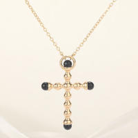 Encanto Collar con colgante de cruz creativo y personalidad de moda para mujer. - details 1
