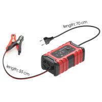 Cargador De Batería Universal FOXSUR 12V 6A Inteligente Para Coche Y Motocicleta Con Pantalla Grande Máquina De Carga De Batería - details 6