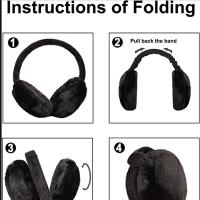 Orejeras de invierno mullidas de piel sintética - details 2