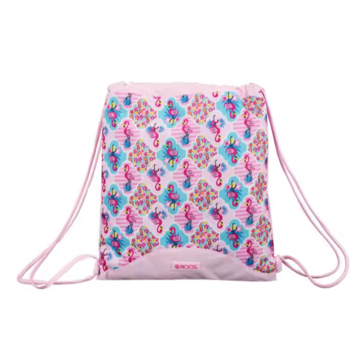 Moos Saco 69121 Rosa Niña con Cordones y Bolsillo Interior - 1