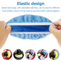 10pcs Pads De Pulido De Microfibra Para Coches 5-6 Pulgadas Polipulido Para Lijadora Orbital Y Polidor De Coche Color Azul Y Blanco - details 1