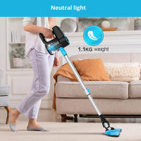 YISORA N3 Aspiradora Inalámbrica, succión potente de 17 kPa, cubo de polvo de 0.7L, 40 minutos de tiempo de funcionamiento, capacidad de 2200mAh, nivel de ruido de 70dB, azul claro - details 7