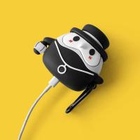 Funda de silicona con diseño de dibujos animados para Airpods de 2.ª y 1.ª generación, antigolpes y con llavero para auriculares. - details 2
