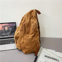 Mochila de lona verde para ordenador portátil para hombre y mujer, morral de viaje a la moda, ideal para estudiantes - details 5
