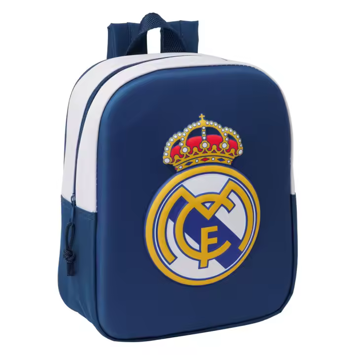 Mochila Guarderia 3D Real Madrid 3D 22x27x10 Cm (Safta 622583011) - 1