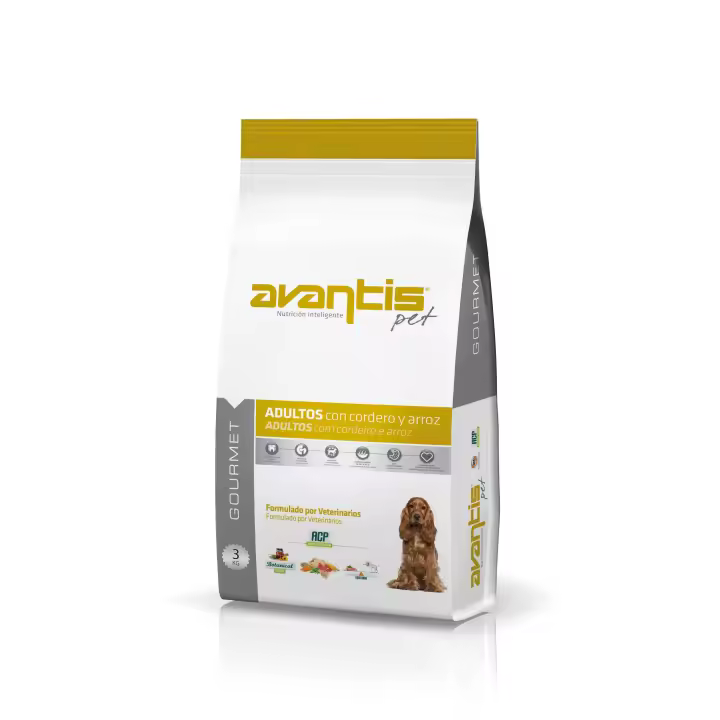 Avantis Pet Gourmet AP_GOURMET15KG para Perros Adultos Medianos y Grandes 15 Kg Cordero y Arroz - 1
