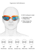 Gafas De Natación Profesionales Ajustables Para Hombres Y Mujeres Protección UV Antiniebla Impermeables Lentes De Poliuretano - details 5