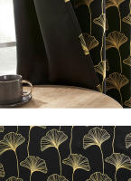 Cortinas De Blackout Con Hojas De Ginkgo Doradas 1 Pieza Cortinas Para Habitación Reducción De Luz Aislamiento Térmico Y Silencioso Decoración De Hogar Y Hotel - details 7
