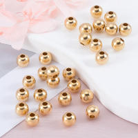 50pcs Bolas Redondas De Latón Originales 3mm 4mm 5mm 6mm 8mm Para Complementos De Joyería DIY Colgantes Y Pulseras - details 2
