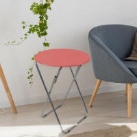 Mesa Plegable de Madera y Aluminio The Secret Home - Mesa Auxiliar Multifuncional - Ø48 Cm - Varios Colores - details 1
