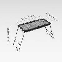 Mesa Plegable Multifuncional Para Exteriores Mesa De Red Plegable Para Camping Y Picnic BBQ Con Soporte De Almacenamiento De Hierro Color Negro Kaki Verde - details 20