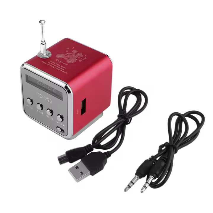 Mini Radio Portátil Recargable FM Con Bluetooth Voz Adecuado Para Computadora Teléfono Móvil MP3 Musica Características Especiales - 1
