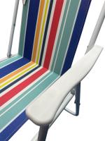Silla de Playa Plegable con Reposabrazos de Plástico y Estructura Metálica Resistente – Diseño Ergonómico y Compacto, Ideal para Exteriores, Jardín, Camping, Terraza o Piscina – Cayo Ancho, Ligera y Fácil de Transportar y Almacenar - details 4