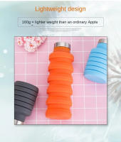 Botella De Agua Plegable Y Reutilizable BPA Free En Silicona Para Expediciones Al Aire Libre Y Senderismo Viaje Portátil - details 1