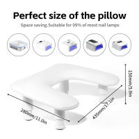 Almohada De U Para Arte De Uñas Ajustable Y Levantable Con Soporte Desmontable De Cuero PU Diseño Inclinado Almohada De Mano Para Uñas - details 8