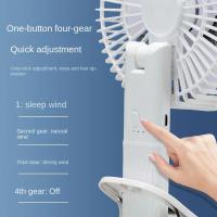 Ventilador portátil Ventilador eléctrico de 3 pies Ventilador eléctrico de 3 pies USB Ventilador de enfriamiento de circulación de clip recargable, ventilador de mesa convertible y clip, - details 1