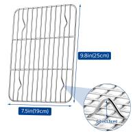2Pcs Rack De Hornear Y Enfriamiento De Acero Inoxidable Resistente Al Calor Para Asar Y Barbacoa Relleno De Herramientas De Cocina - details 2