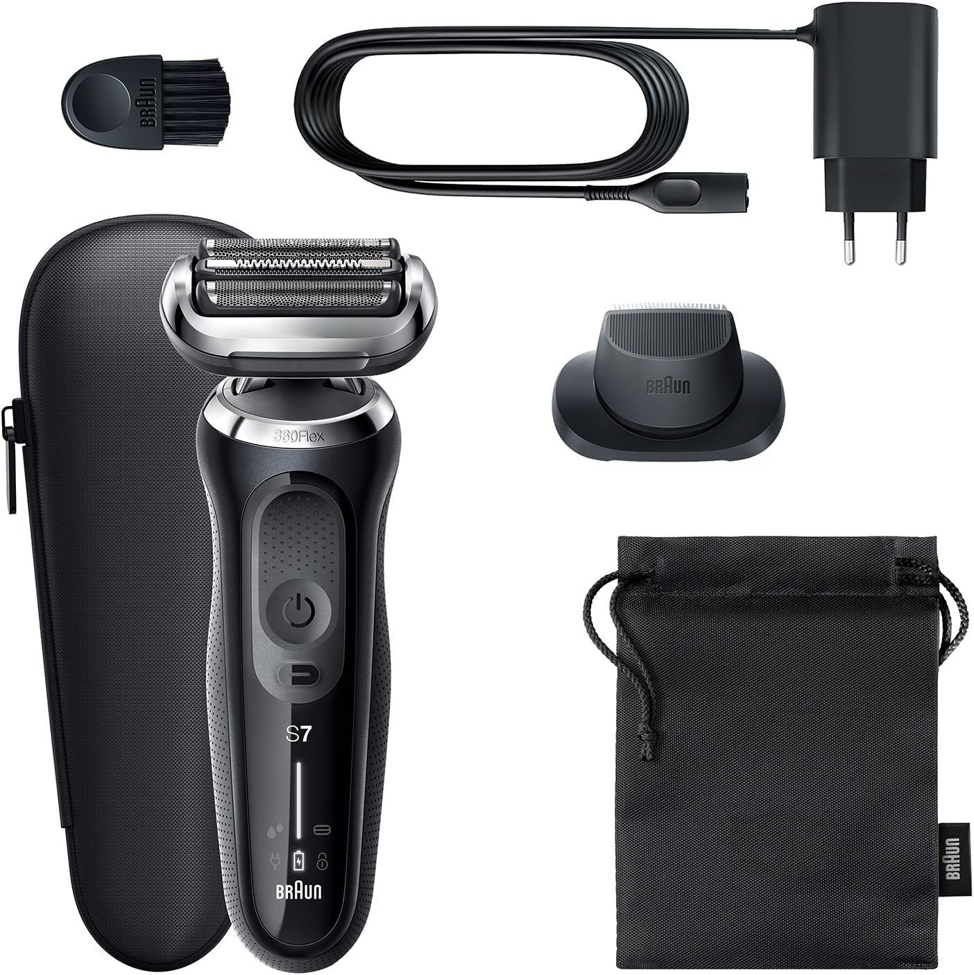 Braun Series 7 71-N1200s - Afeitadora Eléctrica para Hombre con Recortadora de Precisión EasyClick, 360° Flex, Inalámbrica y Uso en Seco y Mojado, Producto Europeo con Garantía Oficial.