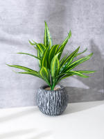Hojas De Aloe Vera Artificiales 36cm Plástico Agave Falso Chlorophytum Comosum Para Decoración De Jardín Y Festivales - details 1