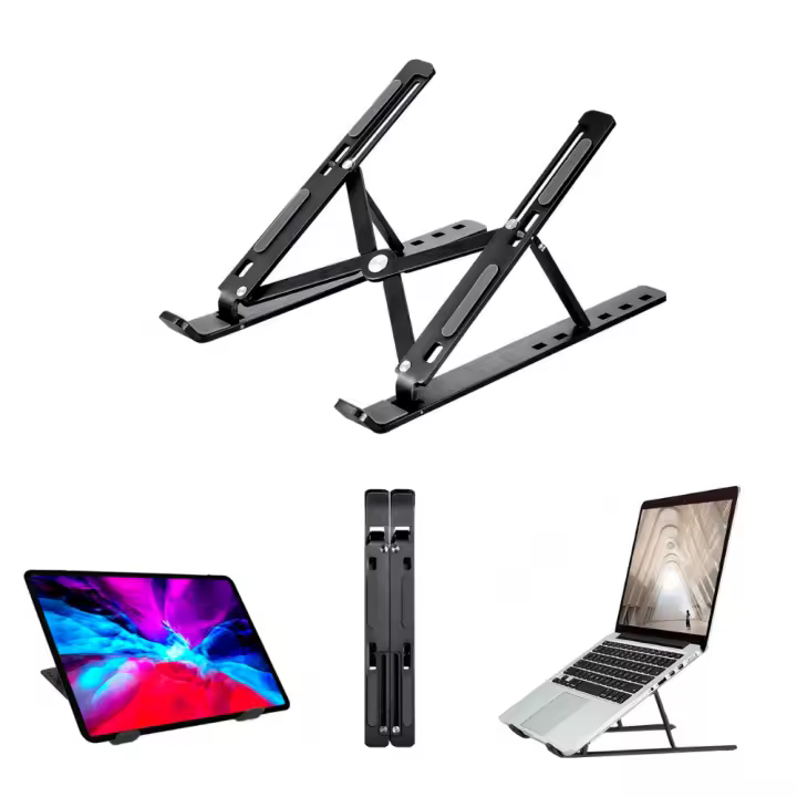Vicyol S&D Soporte Elevador Plegable para Tablet y Portátiles Hasta 11". Diseño Ergonómico Multiángulo y Antideslizante - 1