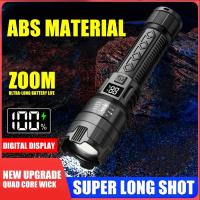 Lámpara De Mano Táctica Recargable USB Alta Potencia LED Luz Fuerte Impermeable Torcha Portátil Para Exteriores Con Alcance Extra Largo - details 8