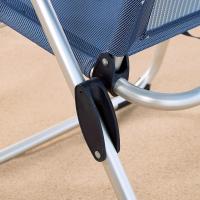 Aktive Beach - Silla de Playa Plegable y Reclinable | Azul Marino | Medidas 47 X 59 X 108cm | Peso Máx. 110 Kg | Material Aluminio - details 6