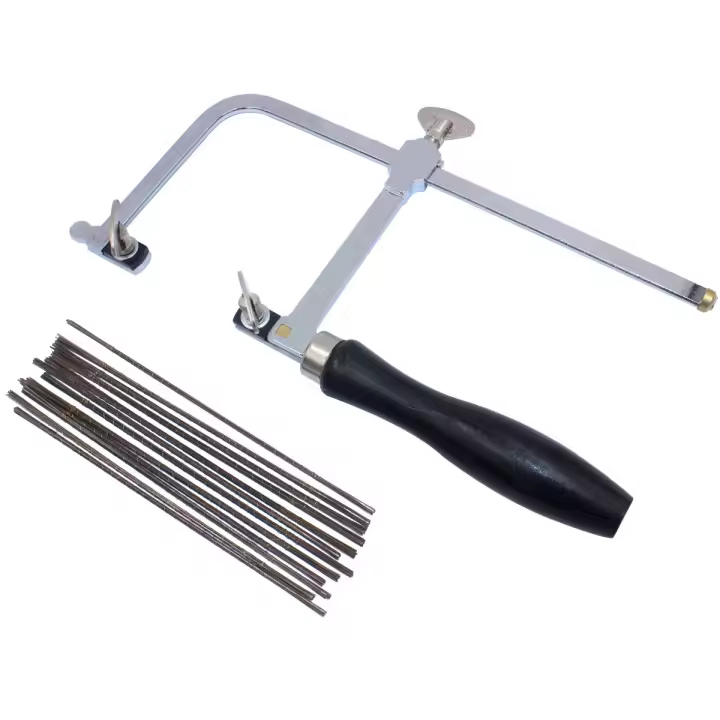 Marco De Sierra Ajustable Para Joyeros Con 144 Hojas Kit Profesional De Fabricación De Joyas Herramienta Metálica De Zinc Alloy - 1