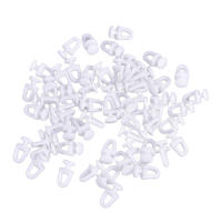 60Pcs Accesorios Para Cortina Estilo Moderno Blanco Rodillo De Riel Plástico Gancho Para Colgar Cortinas Para El Hogar - details 0